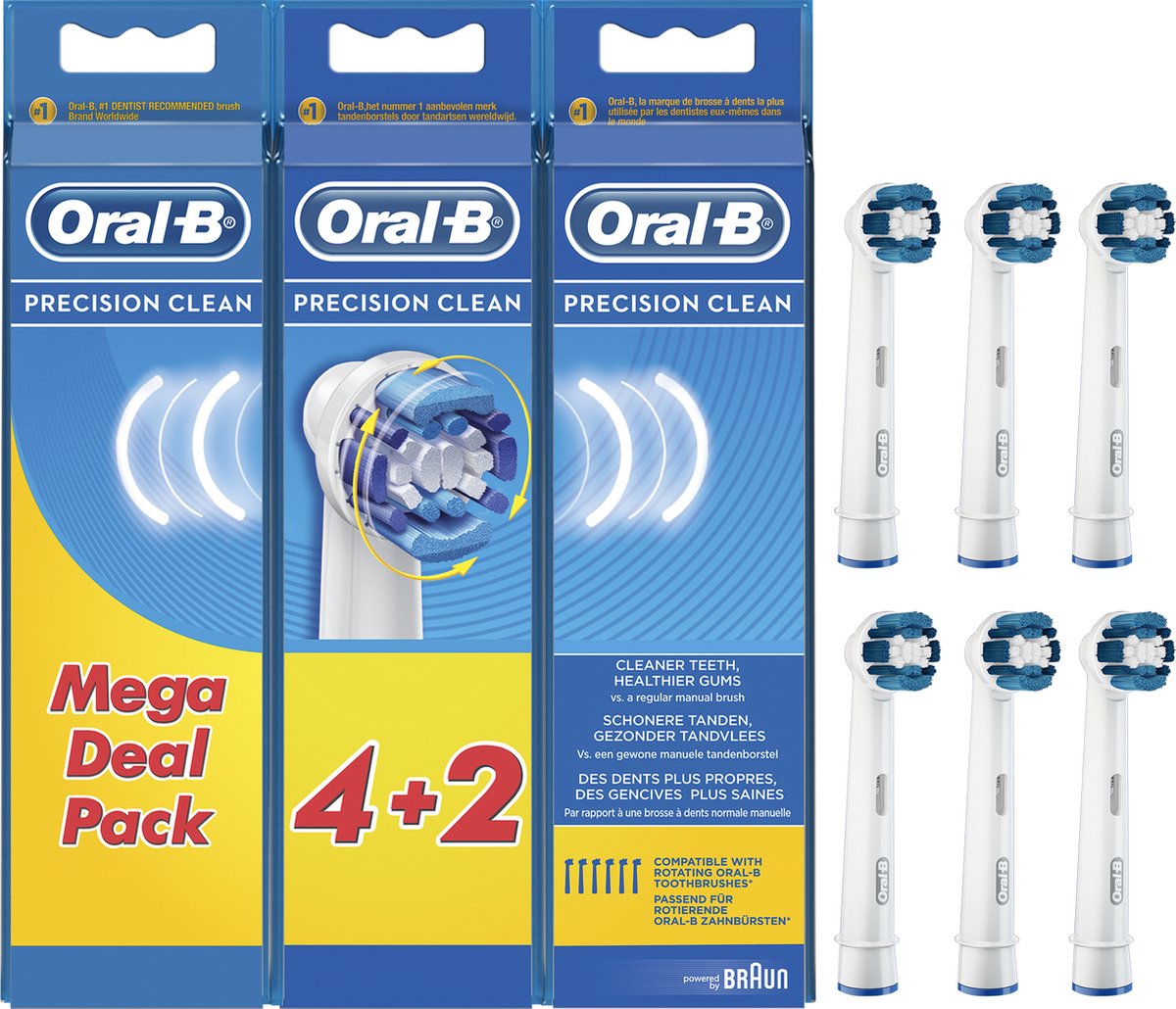 6x Oral-B Opzetborstels Precision Clean 6 stuks