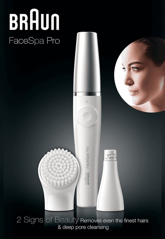 Braun FaceSpa PRO 910 2in1 Gezichtsepilator en Reinigingsborstel Wit