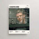 A Beautiful Mind Poster - Minimalist Filmposter A3 - A Beautiful Mind Movie Poster - A Beautiful Mind Merchandise - Vintage Posters