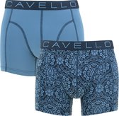 Cavello 2P microfiber flowers blauw - XXL