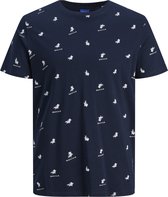 JACK&JONES PLUS JORPOSITANO AOP TEE SS CREW NECK PLS Heren T-shirt - Maat EU2XL US1L