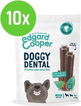 Edgard & Cooper Doggy Dental Sticks Aardbei - Frisse Muntolie Large - 10 Zakken