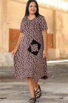 HASVEL-Groote maat A-symmetrischjurk-Met patroon jurk- Maat 4XL- Casual jurk- HASVEL-Plus Size A-symmetricdress-Patterned dress-Size 4XL-casual dress