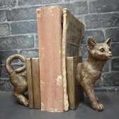 Set van 2 boekensteunen kat