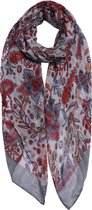 Juleeze Sjaal Dames Print 80x180 cm Grijs Synthetisch Shawl Dames Cadeau voor haar