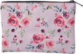 Juleeze Portemonnee 21*16 cm Roze Kunststof Bloemen Beurs Geldbeurs Geldbuidel