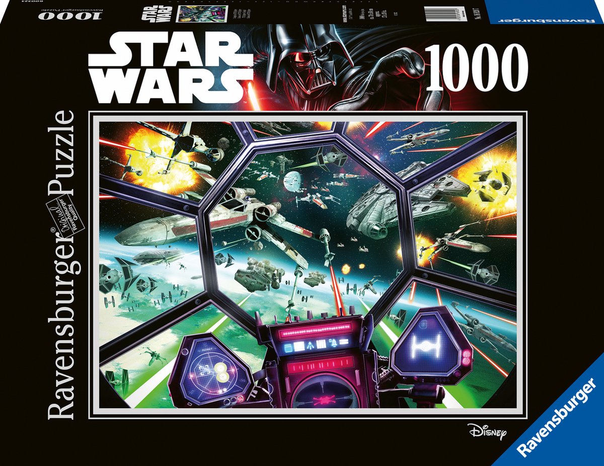 Ravensburger puzzel Star Wars TIE Fighter Cockpit - Legpuzzel - 1000 stukjes