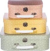 Kofferset (3st) Earth tones Spotted van Sass & Belle