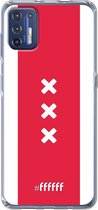 6F hoesje - geschikt voor Motorola Moto G9 Plus -  Transparant TPU Case - AFC Ajax Amsterdam1 #ffffff