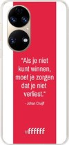 6F hoesje - geschikt voor Huawei P50 -  Transparant TPU Case - AFC Ajax Quote Johan Cruijff #ffffff