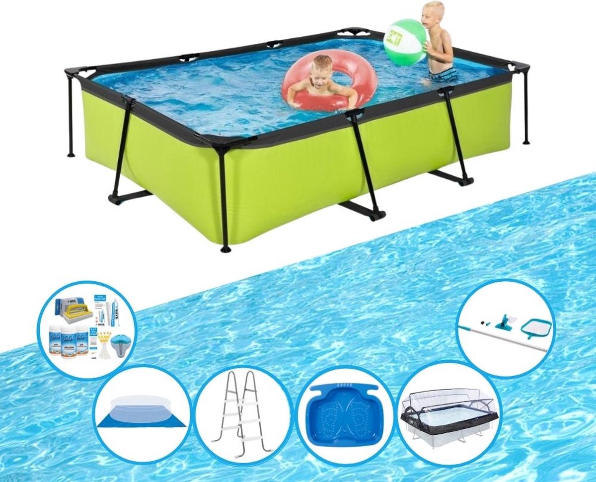 EXIT Zwembad Lime - 300x200x65 cm - Frame Pool - Met toebehoren