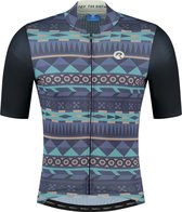 Rogelli Aztec Fietsshirt - Korte Mouwen - Heren - Blauw, Desert - Maat 3XL