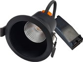 LED Capsule Inbouwspot (zwart) - 9W / Lichtkleur 2700K (warm wit)