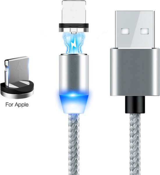 Câble USB 3 en 1 avec aimant - Câble chargeur iPhone 8 broches - Câble  Micro USB -... | bol.com