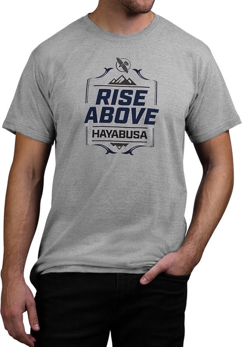 Hayabusa T Shirt Rise Above Grijs Vechtsport Shop Kies uw maat: L