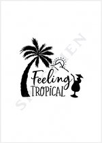 A6 enkele quote kaarten feeling tropical - 50 stuks | zomer | groothandel