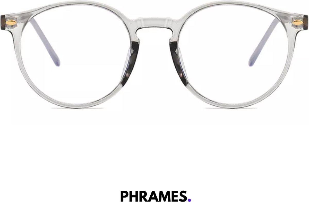 PHRAMES® - Gaia Smokey Grey – Beeldschermbril – Computerbril - Blauw Licht Filter Bril - Blauw Licht Bril – Gamebril – Dames - UV400 - Voorkomt Hoofdpijn en Vermoeidheid