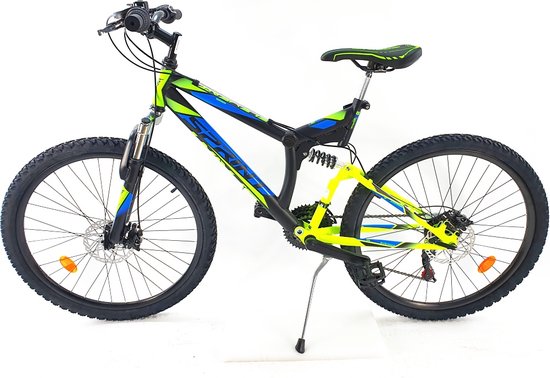 Sprint Element - Mountainbike - 26 inch - Fiets met 18 versnellingen Shimano - Blauw/Geel - Framemaat:46 cm - BK22SI8800 R9 - Sprint