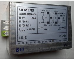 20A 250V EMC/RFI netfilters, 2-stage, Siemens 6SE3090-0BC07-0FB1 ofwel B84142B20R2, RFI filters