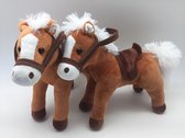 Paard Knuffel - Pluche - Kinderknuffel - Paard - Bruin - Wit - 30 CM