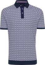 BENJAMIN | Retro print polo met driehoekig dessin