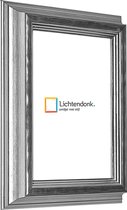 Fotolijst - Modern Barok - Gepolijst Zilver - Fotomaat 20x30 - Ontspiegeld glas - Art.nr. 10128440420301