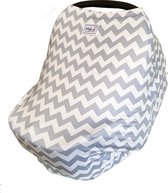 Baby - Babyshower - Kraammand - Baby cadeau - Maxi Cosi hoes - Kraamcadeau - Voedingsdoek - Borstvoedingsdoek - Miika® multi cover Zig Zag