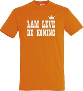 T-shirt Lam leve de koning | oranje koningsdag kleding | oranje t-shirt | Oranje | maat L