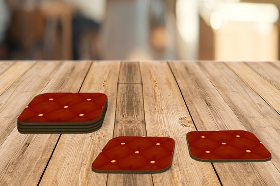 Sous-verres verres pour verres - Motifs - Noël - Or - Pois - 10x10 cm - Sous-verres en verre - 6 pièces - Décoration de table de Noël - Décoration de table de Noël - Décoration de table