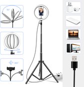 LED-ringlicht – Studio licht – Camera – RGB – Ring voor telefoon – Telefoon – Afstandsbediening – Licht – LED – Ringlicht – USB oplaadbaar