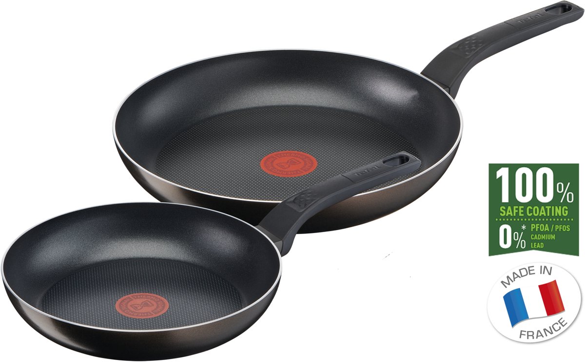 Tefal Extra Cook & Clean KoekenPannenset - 24 en 28 cm