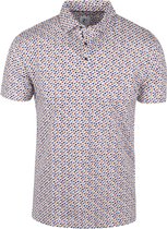 R2 Amsterdam - Polo Meerkleurige Ballenprint - Modern-fit - Heren Poloshirt Maat 3XL