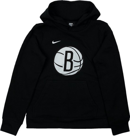 Nike NBA Brooklyn Nets Fleece Hoodie EZ2B7BBMM-NYN, voor een jongen, Zwart, Sweatshirt, maat: S