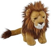 Pluche bruine leeuw knuffel 28 cm - Leeuwen wilde dieren knuffels - Speelgoed voor kinderen