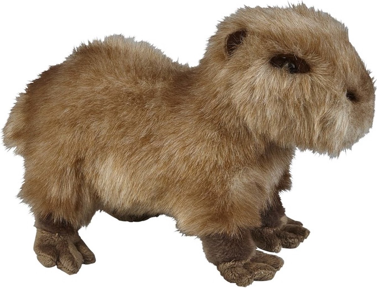 Ravensden Pluche bruine capibara waterzwijn knuffel 28 cm Capibaras knaagdieren knuffels Speelgoed voor kinderen