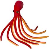 Pluche rode octopus/inktvis knuffel 100 cm - Octopus zeedieren knuffels - Speelgoed voor kinderen
