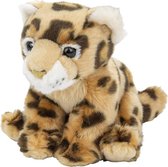 Pluche luipaard knuffel van 18 cm - Dieren speelgoed knuffels cadeau - Luipaarden Knuffeldieren