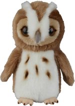 Pluche kleine knuffel dieren Bosuil vogel van 18 cm - Speelgoed knuffels uilen/vogels - Leuk als cadeau voor kinderen