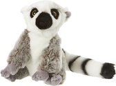 Pluche Ringstaart Maki aap knuffel van 18 cm - Dieren speelgoed knuffels cadeau - Apen Knuffeldieren