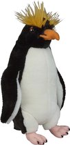 Pluche kleine knuffel dieren Rockhopper Pinguin/rotspinguin van 32 cm - Speelgoed knuffels zeedieren - Leuk als cadeau
