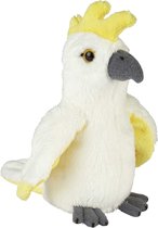 Pluche kleine knuffel dieren Kaketoe vogel van 15 cm - Speelgoed knuffels vogels - Leuk als cadeau voor kinderen