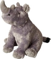Pluche grijze neushoorn knuffel 30 cm - Neushoorns wilde dieren knuffels - Speelgoed voor kinderen