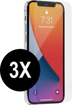 Screenprotector geschikt voor iPhone 12 Pro Max- Beschermglas - screenprotector - glasplaatje met dichte notch - 3 stuks