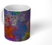 Mok - Patronen - Verf - Abstract - Regenboog - Mokken - 350 ML - Beker - Uitdeelcadeautjes
