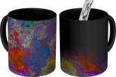 Magische Mok - Foto op Warmte Mokken - Patronen - Verf - Abstract - Regenboog - Magic Mok - Beker - 350 ML - Uitdeelcadeautjes