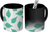 Magische Mok - Foto op Warmte Mokken - Koffiemok - Bladeren - Patronen - Monstera - Magic Mok - Beker - 350 ML - Theemok