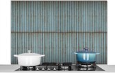 Spatscherm keuken 120x80 cm - Kookplaat achterwand Rustiek - Golfplaat - Roest print - Patronen - Muurbeschermer - Spatwand fornuis - Hoogwaardig aluminium