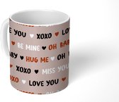 Mok - Quotes - Valentijnsdag cadeau - Romantisch - Patronen - Mokken - 350 ML - Beker - Uitdeelcadeautjes - Mok met Tekst