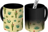 Magische Mok - Foto op Warmte Mokken - Koffiemok - Cactus - Patronen - Planten - Magic Mok - Beker - 350 ML - Theemok