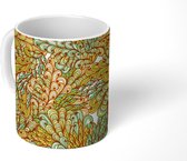 Mok - Bladeren - Patroon - Abstract - Mokken - 350 ML - Beker - Uitdeelcadeautjes